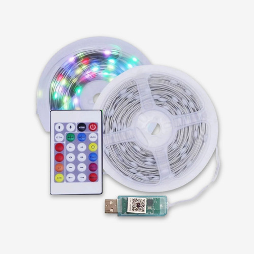 ریسه ال ای دی مدل فول کالر هوشمند بلوتوثی کد RGB IC usb 5v طول 10 متر