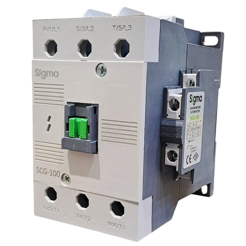 کنتاکتور سه فاز 100 آمپر سیگما کد SCG-100