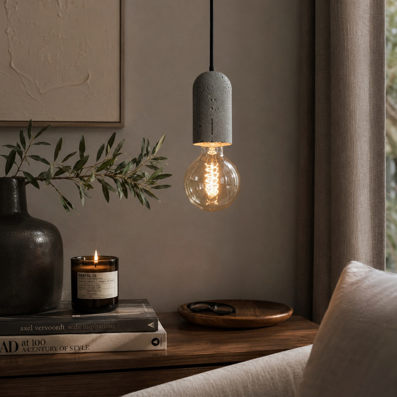 چراغ آویز بتنی  1 شعله ایکس پروداکتس مدل Luce Milano