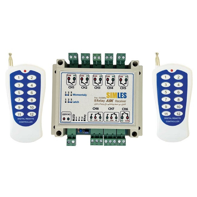 ریموت کنترل ریموتی 8 کانال سیملس مدل PN1494