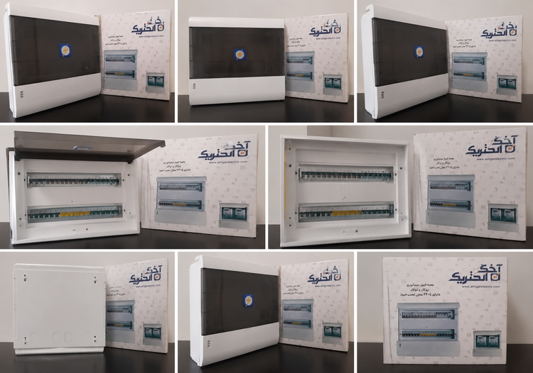 جعبه کلید مینیاتوری 36 تایی روکار و توکار مدل AK-36 دو ردیف اخگر الکتریک